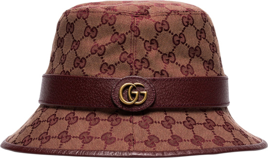 Gucci Burgundy Supreme Bucket Hat