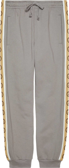Gucci Grey And Beige Gg Stripe Sweatpants 630713 Xjbuw 1233