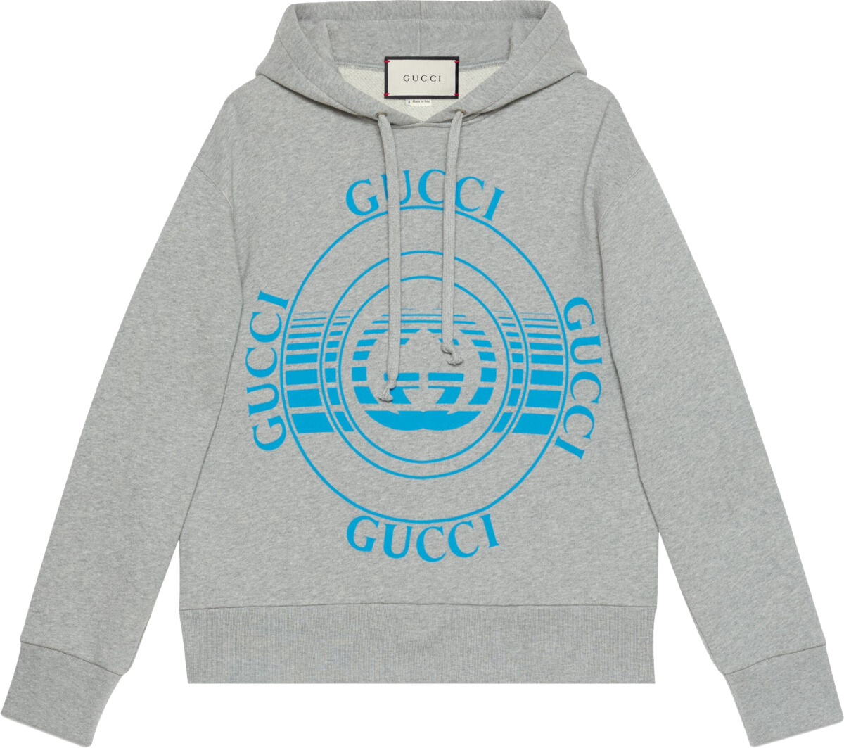 Gucci Grey 'Disk Logo' Hoodie | INC STYLE