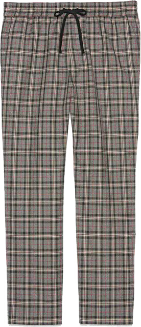 Gucci Grey Check Drawstring Pants | INC STYLE