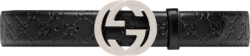 Black Monogram & Silver-GG Belt