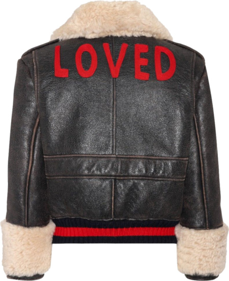 Gucci Loved Embrodered Leather Jacket