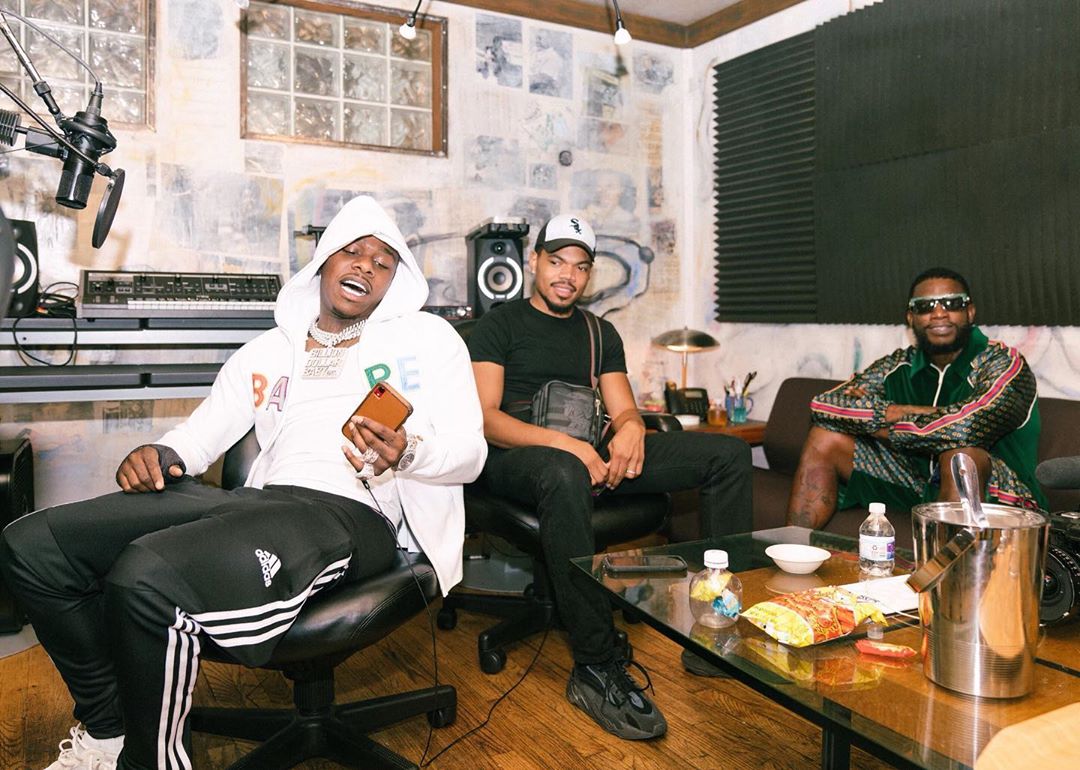 Gucci Mane In The Studio With Chance The Rapper, & DaBaby