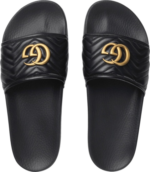 Gucci Matelassé Leather Slide