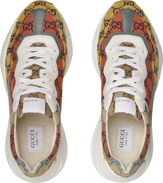 Gucci Multicolor Gg Canvas Rhyton Sneakers