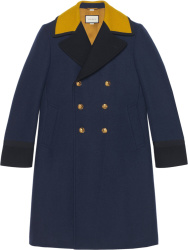 Nautical Double-Breasted Blue Coat