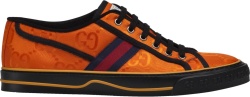 Gucci Orange Off The Grid Tennis Sneakers