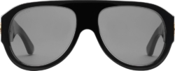 Black Aviator Sunglasses (GG0668S)