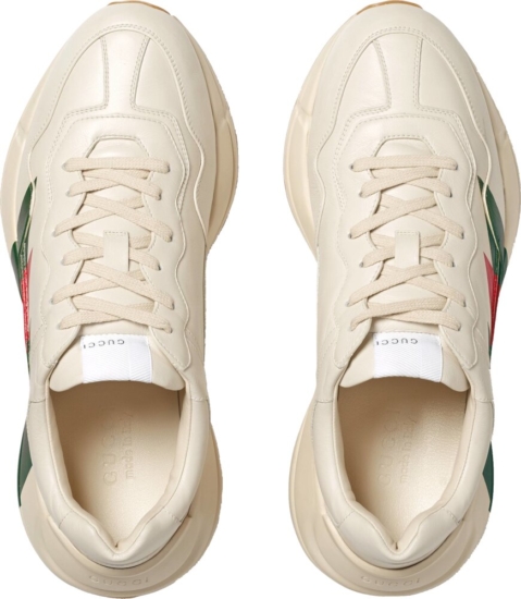 Gucci Rhyton White Leather Sneakers