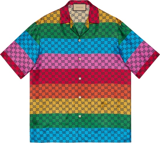 Gucci Striped Multicolor Gg Shirt 660311zag1l4206