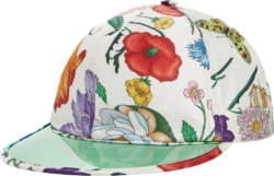 Gucci Vinyl Brim Floral Print Whtie Hat