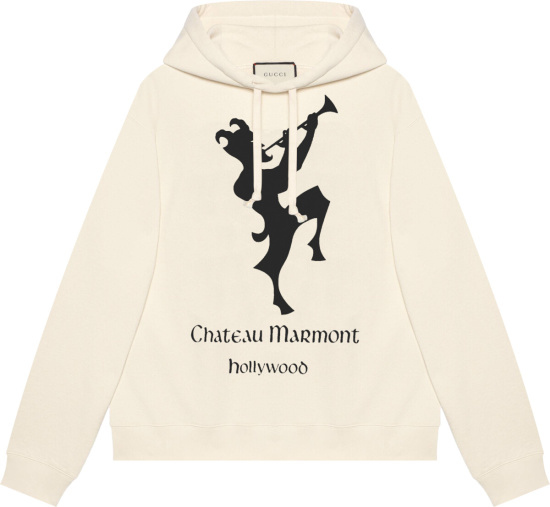 Gucci White And Black Chateau Marmont Hoodie