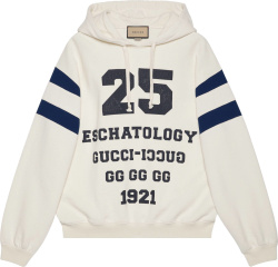Gucci White And Navy 25 Eschatology Hoodie 655469xjdhn9230