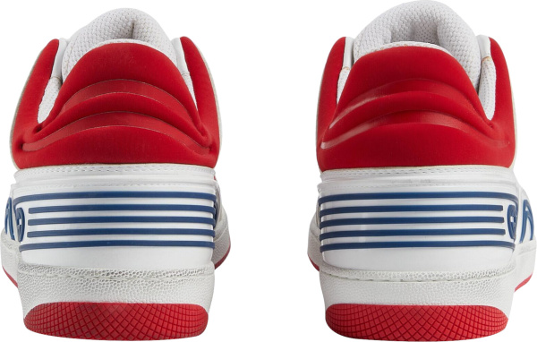 Gucci White And Red Basket Sneakers