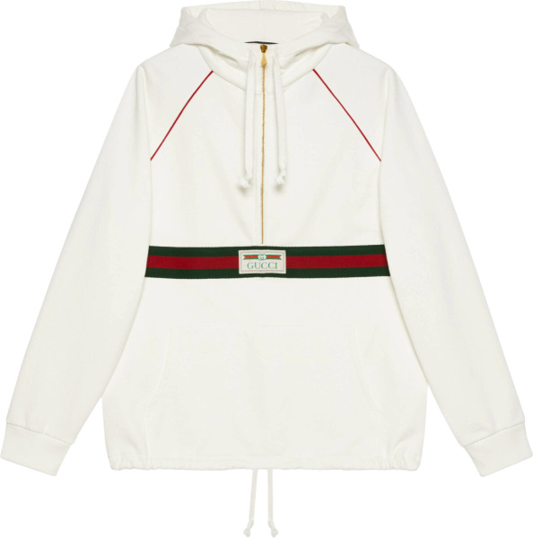 Gucci White Hooded Anorak Jacket