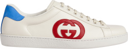 White & Red-GG 'Ace' Sneakers