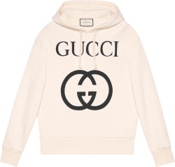 Gucci White Interlocking G Logo Hoodie 475374x3q259524