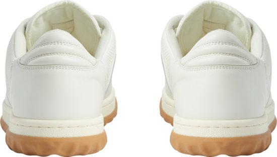 Gucci White Leather White Satin Gg Logo Beige Sole Sneakers