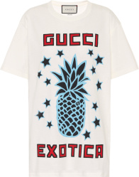 White Pineapple Print T-Shirt