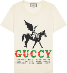 Gucci White Winged Jocket T Shirt