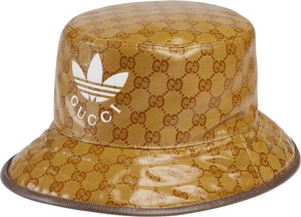 Gucci X Adidas Brown Gg Coated Bucket Hat 6964844hap27164