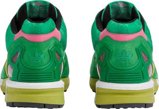 Gucci X Adidas Green And Pink Sneakers