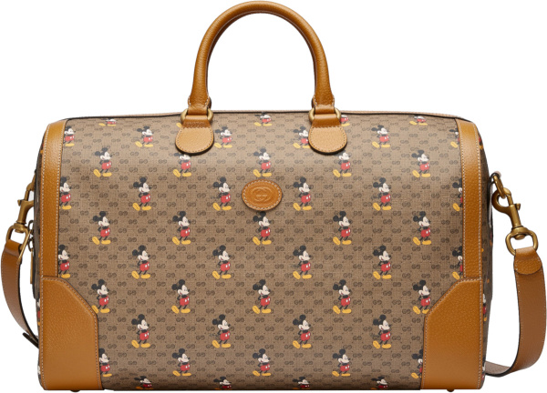 Gucci X Disney Brown Mickey Mouse Duffle Bag