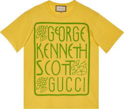 Gucci x Ken Scott Yellow & Green-Logo T-shirt