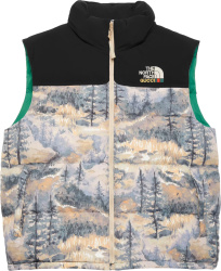 Gucci X The North Face Mountain Forest Print And Black Yoke Puffer Jacket