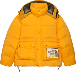 Gucci X The North Face Yellow Hooded Down Puffer Jacket