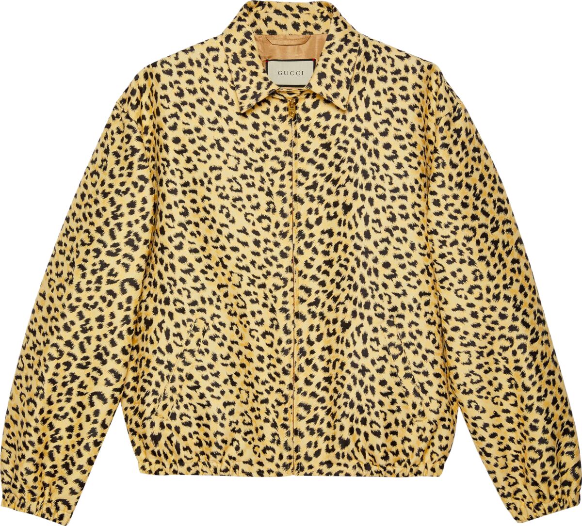 Gucci Yellow & Black Leopard Print Jacket | Incorporated Style