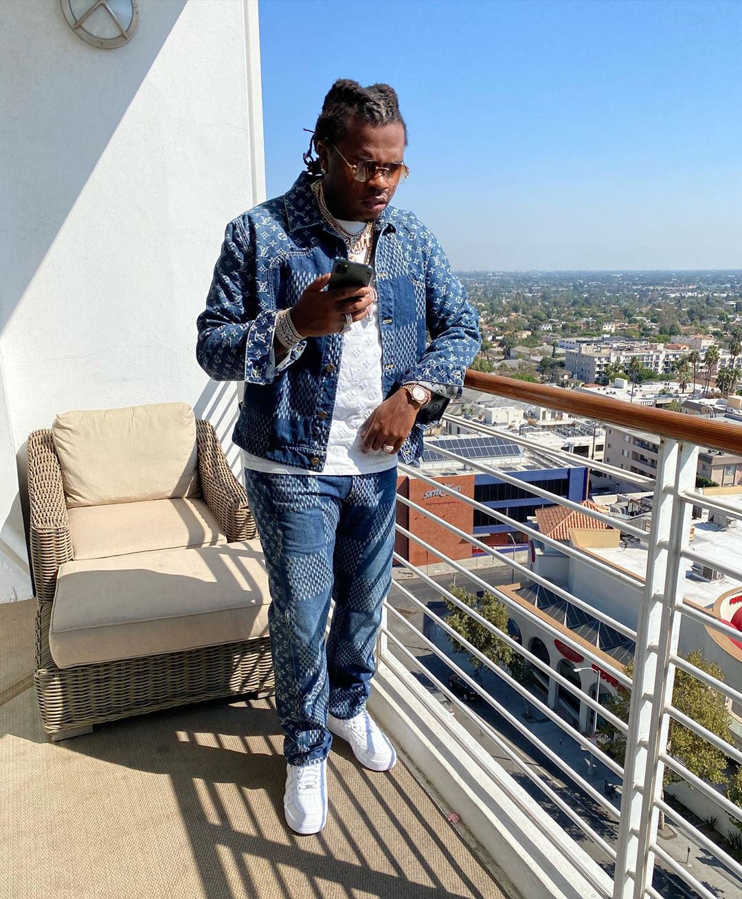 Gunna Shows Off His Louis Vuitton x Nigo & Nike x CPFM AF1 'Fit |  Incorporated Style