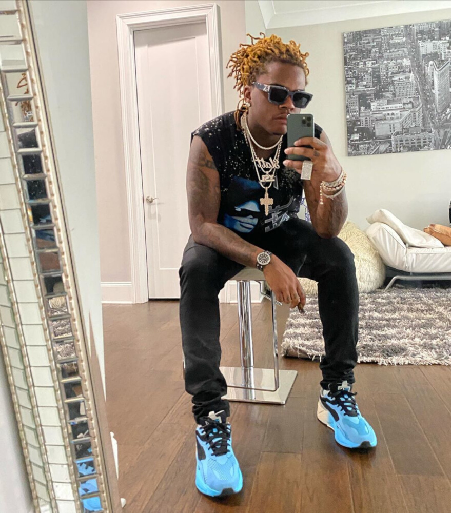 Gunna Wearing LV Marble Sunglasses & Puma RS-Xs in Quarantine ‘Fit Pic | Incorporated Style