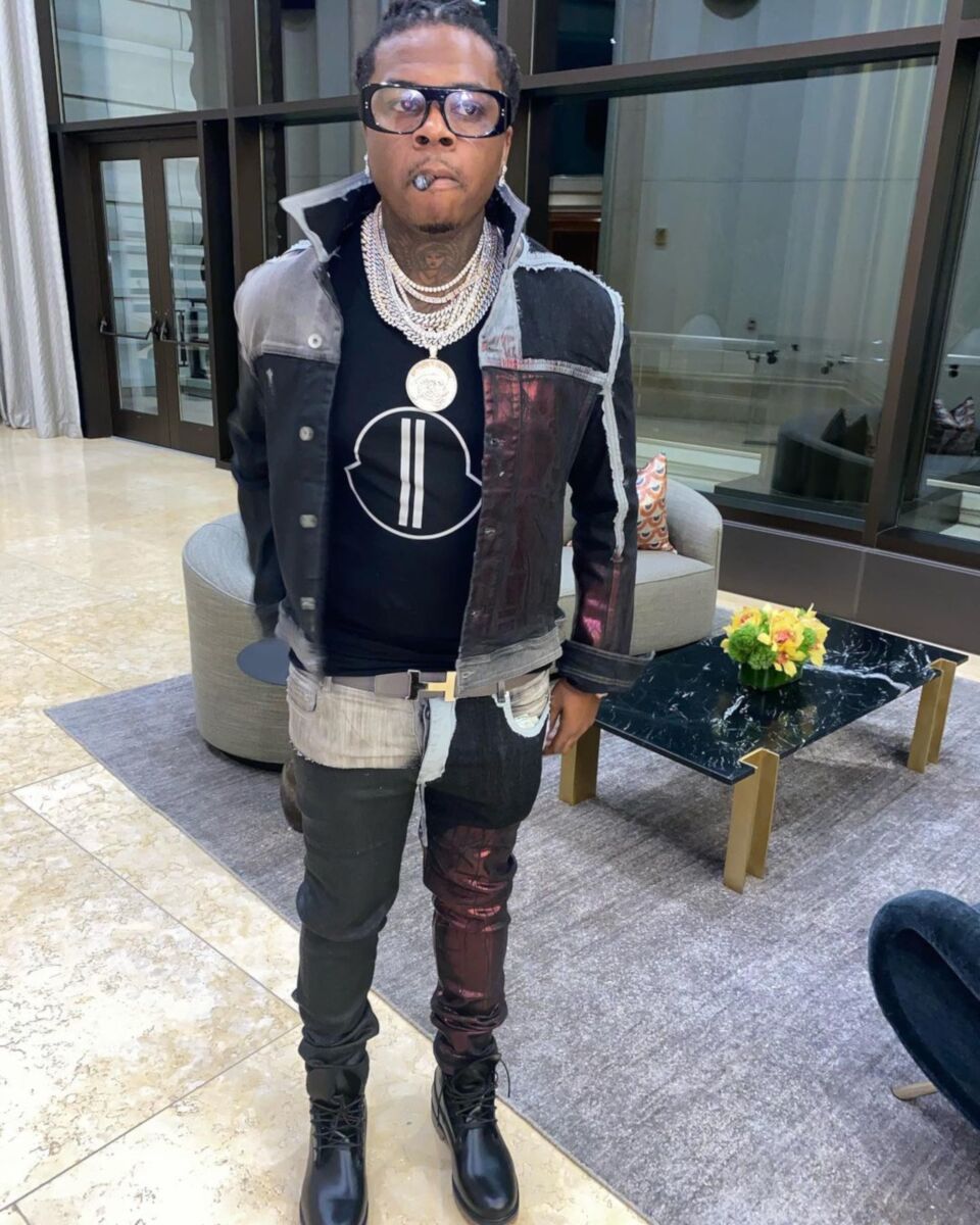 Gunna Wearing Gucci Glasses With Rick Owens DRKSHDW Denim & Moncler Tee ...