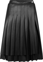 Han Kjobenhavn Black Pleated Faux Leather Skirt