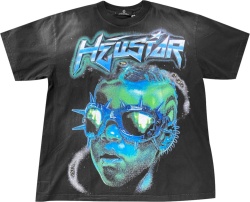 Hellstar Black And Neon Green Child Goggles Print T Shirt