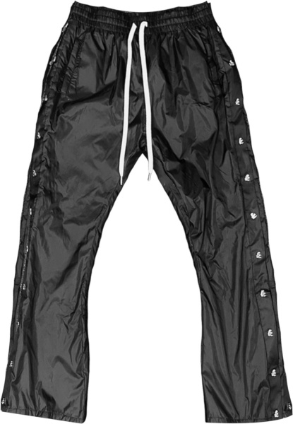 Hellstar Black Coated Side Snap Pants