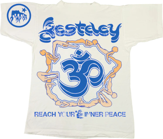 Hellstar White Blue Ecstacy T Shirt
