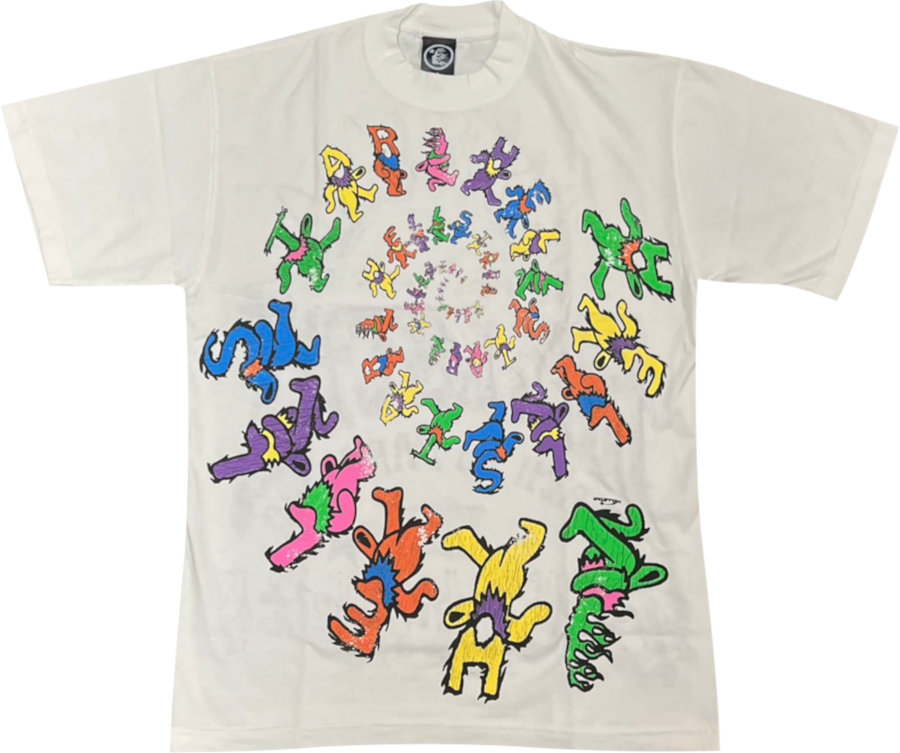 Hellstar White Dancing Bears Spiral T-Shirt | INC STYLE