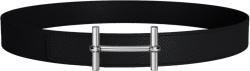 Hermes Black And Silver H D Ancre Belt