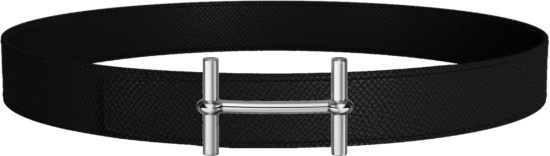 Hermes Black And Silver H D Ancre Belt