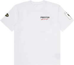 Heron Preston White And Orange Racing Logo T Shirt