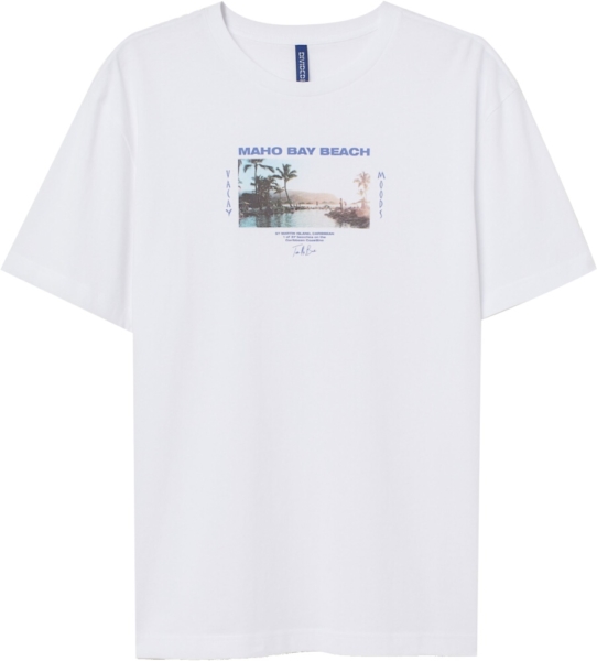 H&m Maho Beach Print White T Shirt