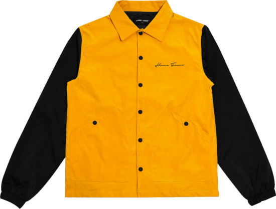 Homme Femme Yellow And Black Coaches Jacket