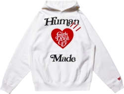 Human Made X Girls Dont Cry White Hoodie