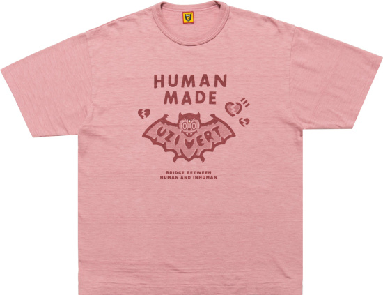 Human Made X Lil Uzi Vert Pink Bat Logo Tee