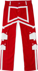 Ian Alexander Red And White Cargo Pants