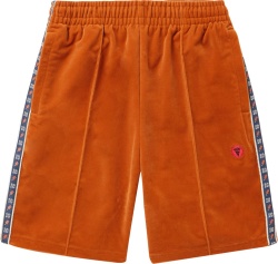 Icecream Burnt Orange Velvet Track Shorts