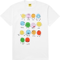 White & Multicolor Smiley Characters T-Shirts