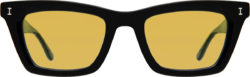 Illesteva Black And Orange Lens Square Sunglasses